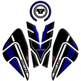 Resim GP KOMPOZİT Gp Kompozit Yamaha Mt-09 2021-2023 Uyumlu Tank Pad Seti Siyah-mavi 