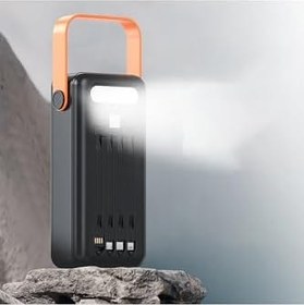 Resim ROBEVE ACL 50000 Mah Powerbank Göstergeli Powerbank Solar Fenerli Güneş Enerjili 50000 Powerbank 