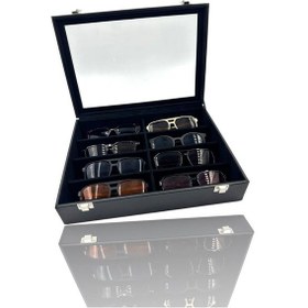 Resim Richbox 8'li Gözlük Kutusu Siyah 