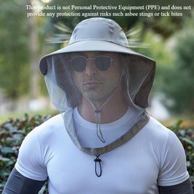 Resim Erkek ve Kadınlar için Geniş Kenarlı Mesh Şapka, Yürüyüş, Balıkçılık ve Açık Hava Aktiviteleri İçin Uygun. Nefes Alabilen Polyester Kumaş Kamp Aksesuarı - Yazlık Balıkçılık, Kamp ve Plaj Balıkçılığı ile Gece Balıkçılığına Uyumlu 
