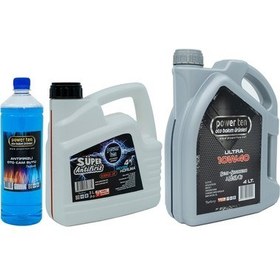 Resim 10W40 Motor Yağı 4 Litre + Kırmızı Antifriz 3 Litre + Cam Suyu 2022 