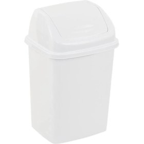 Resim Beyaz 11 Lt. Çöp Kutusu, Şık ve Kullanışlı Ev ve Ofis Için Ideal Seçenek 