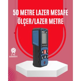 Resim Normadia 50 Metre Lazer Mesafe Ölçüm Cihazı, Hassas ve Pratik Kullanım 