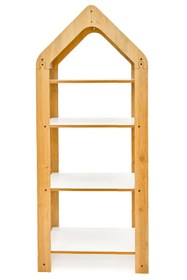 Resim Minera Bebek/çocuk Odası Ahşap Çok Amaçlı Raf, Oyuncak Toplama Depolama, Kitaplık - 4 Raflı 