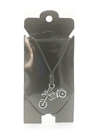 Resim Unisex Kore İp Askılı Ve Krom Çelik Kaplamalı Tribal Kolye - Kkkk-57 Çok REnkli 
