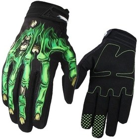 Resim Jzcat Uzun Parmak Motosiklet Eldiveni Siyah - Yeşil 