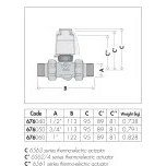 Resim CALEFFİ Seri 676060 İki-yollu zon kontrol vanası. 