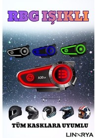 Resim Blıc A30 2x Bluetooth Eşleşmeli Motosiklet Kask Kulaklığı Intercom Kulaklık 