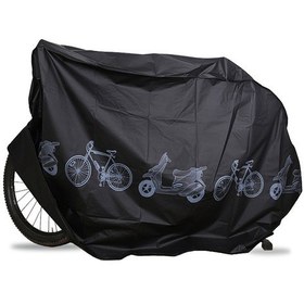 Resim Tenfowee Siyah Bisiklet & Elektrikli Motosiklet Koruması - Yağmur, Güneş Ve Toz Koruyucu Polyester Kapak Siyah 