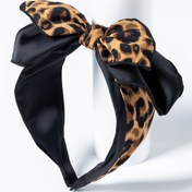 Resim 1 adet Elegant Leopar Baskılı Dantel Şerit, Polyester Çok Katmanlı Papatya Geniş Şerit, Renk Uyumlu Kıyafet için Kadınlar İçin Başlık 