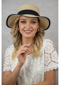 Resim Nazarkov Furs Plaj Şapkası Kano Palmiyye Kamışı 158645685 Bej 