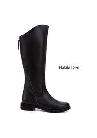 Resim Gönderi(R) Gönderi R Kadın Siyah Çift Fermuarlı Kauçuk Taban Hakiki Deri Çizme Gkzc13444556 Siyah 