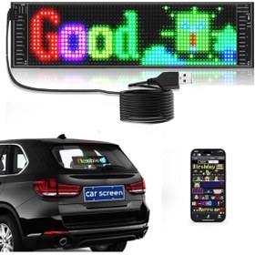 Resim renklime RGB LED Yazı Paneli Telefon Kontrollü Kayan Yazı Animasyonlu Ekran 
