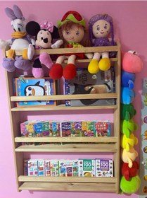 Resim Ahşap Montessori Kitaplık Çocuk Odası 