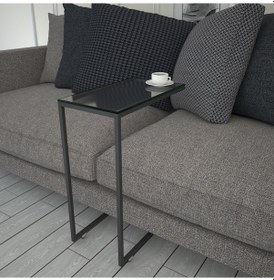 Resim Callen Cam Yan Sehpa & Tekerlekli Cam Servis Sehpası Metal 