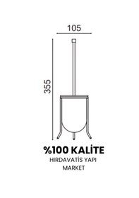 Resim Çelik Banyo Paslanmaz Pirinç Dilek Set Üstü Klozet Fırçası Üç Bacaklı 