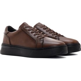 Resim Derimod Erkek Kahverengi Bağcıklı Deri Sneaker 24WFD688418 