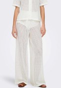 Resim ONLFREYA STRAIGHT PANT JR KIRIK BEYAZ Kadın Pantolon Only