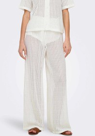Resim ONLFREYA STRAIGHT PANT JR KIRIK BEYAZ Kadın Pantolon 