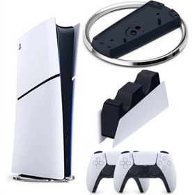 Resim Sony Playstation 5 Slim Dijital + 2. Ps5 Kol + Dikey Stand + Sarj istasyonu 