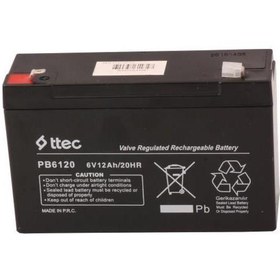 Resim Ttec 6V 12AH Bakımsız Kuru Akü 