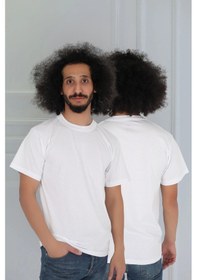 Resim Erkek Slim Fit Sıfır Yaka Fanila T-shirt Çok Renkli 