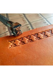 Resim BGA Leathercraft deri baskı stamp Zımba deri desen damga 