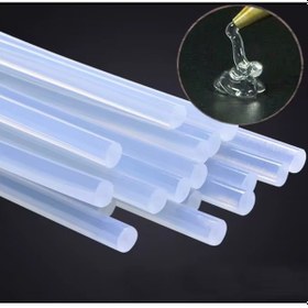 Resim Silikon Tabancası İçin İnce Silikon Çubuk 10 Lu Paket - Şeffaf 