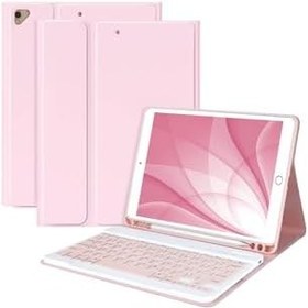 Resim iPad 2022 10.9 inç 10.nesil Uyumlu Klavyeli Tablet Kılıf Pembe 