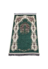 Resim Lüks Gülce Şönil Seccade - 0260 - Koyu Yeşil Renk 