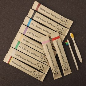 Resim 10 adet/20 adet Gençler Bambu Diş Fırçaları, BPA İçermez, 14.5cm, Yumuşak Naylon Kıllar, Karışık Renkler, Çocuk Boyutu, Aksesuar Yok, Gençler İçin Diş Bakımı 