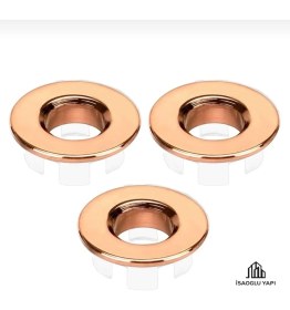 Resim Bakır Lavabo Tıpası Bronz Lavabo Taşma Yüzüğü Metal 