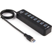 Resim Coverzone 7 Port USB 3.0 Hub 1 Metre Kablolu Çoklayıcı Çoğaltıcı Switch Splitter Siyah 