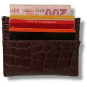 Resim Kadın Şık Deri Kartlık Bordo 