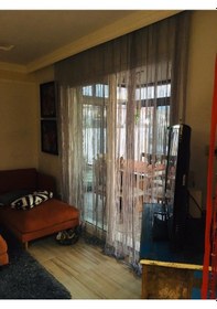 Resim İp Model Gri Renk İp Perde 300 270 Cm - 2 Mm Şerit Gri 