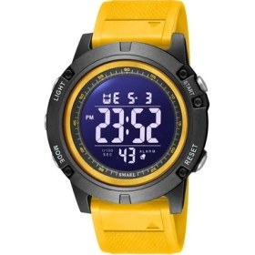 Resim Hanyang Sarı Smael Moda Dijital Spor Izle Erkekler Için Su Geçirmez LED Arka Işık Kronometre Çalar Saat Otomatik Tarih Askeri Saatı 1902 (Yurt Dışından) 