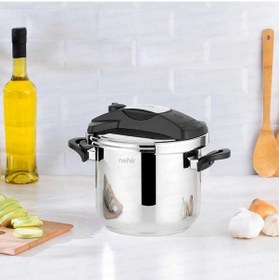 Resim Nehir Silver Matik 5 Litre Düdüklü Tencere Siyah 