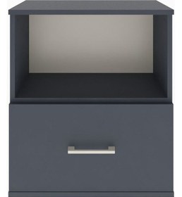 Resim Arges Komodin Tek Çekmeceli 60x30x80 Antrasit-antrasit Antrasit 