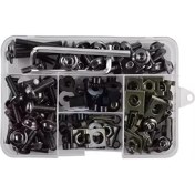 Resim Collectibles Motosiklet Kaplama Cıvata Takımı, 177 Adet M5 M6 Motosiklet Ön Cam Vidaları Bağlantı Elemanları Kaplama Cıvataları Somun Klipsleri Takımı Aksesuarları (Yurt Dışından) 