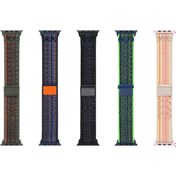Resim İos Watch Uyumlu 42mm Krd-91 Hasır Kordon Strap Kayış 