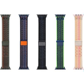 Resim İos Watch Uyumlu 42mm Krd-91 Hasır Kordon Strap Kayış 