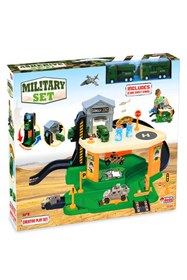 Resim a v d a Askeriye Kışla Asker 2 Katlı Oyuncak Garaj Seti Pisti - Otopark - Istasyon Araba Oyun Seti 