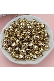 Resim OZN AKSESUAR gold parlak kulplu çan zil hayvan tasma zili amigurumi zili kına gecesi tef yapımı zili 20mm 20 adet 