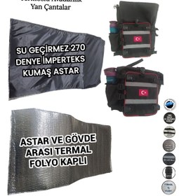 Resim SEVBAGS MOTORSİKLET KORUMA DEMİRİ DİKDÖRTGEN AVADANLIK TERMOSLU YAN ÇANTALARI 