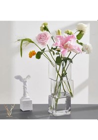 Resim Cubos Şeffaf Cam Vazo Şeffaf 