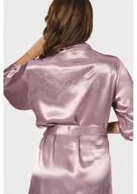 Resim Nbb Kadın Vizon Bride Saten Sabahlık 001 