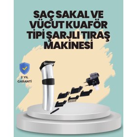 Resim Zenvia Profesyonel Erkek Tıraş Makinesi - Kablosuz Paslanmaz Bıçaklı ve Tam Aksesuar ZNV-HBY3245 