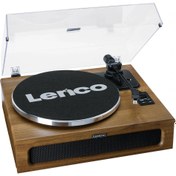 Resim Lenco LS-410WA Ahşap Dahili Hoparlörlü Bluetooth Pikap 