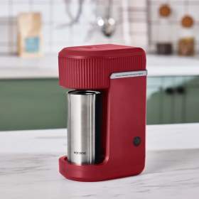 Resim Karaca Mono Personal Filtre Kahve Makinesi Kırmızı 4 Fincan Kapasitesi ve 300 ml Çelik Termos 