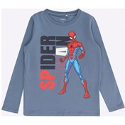 Resim Name İt Mavi Erkek Bebek Bisiklet Yaka Uzun Kollu T-Shirt NMMJANY SPIDERMAN LS TOP NOOS MAR 